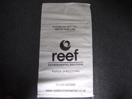 Buy Paper Shredding Sacks from Reef Environmental Solutions